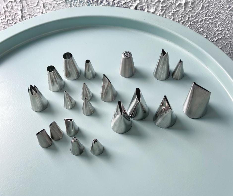 Pastry tips for zefir marshmallow flowers, zephyr piping nozzles