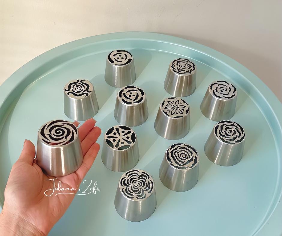 XL Russian Tulip Piping Tips, Stainless Steel Flower Nozzles
