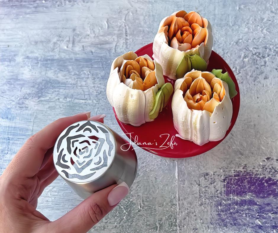 XL Russian Tulip Piping Tips, Stainless Steel Flower Nozzles