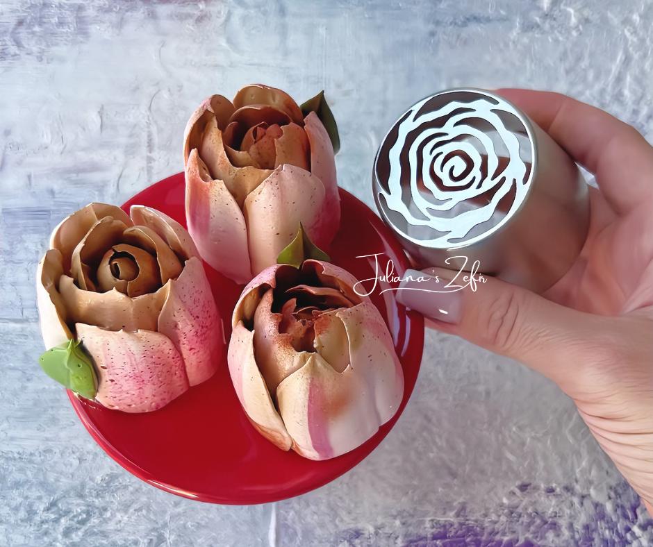 XL Russian Tulip Piping Tips, Stainless Steel Flower Nozzles