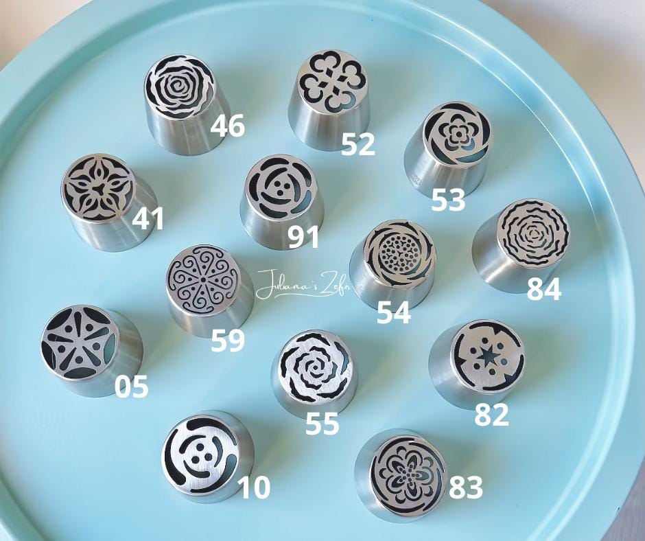 XL Russian Tulip Piping Tips, Stainless Steel Flower Nozzles