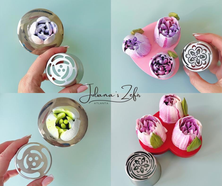 XL Russian Tulip Piping Tips, Stainless Steel Flower Nozzles