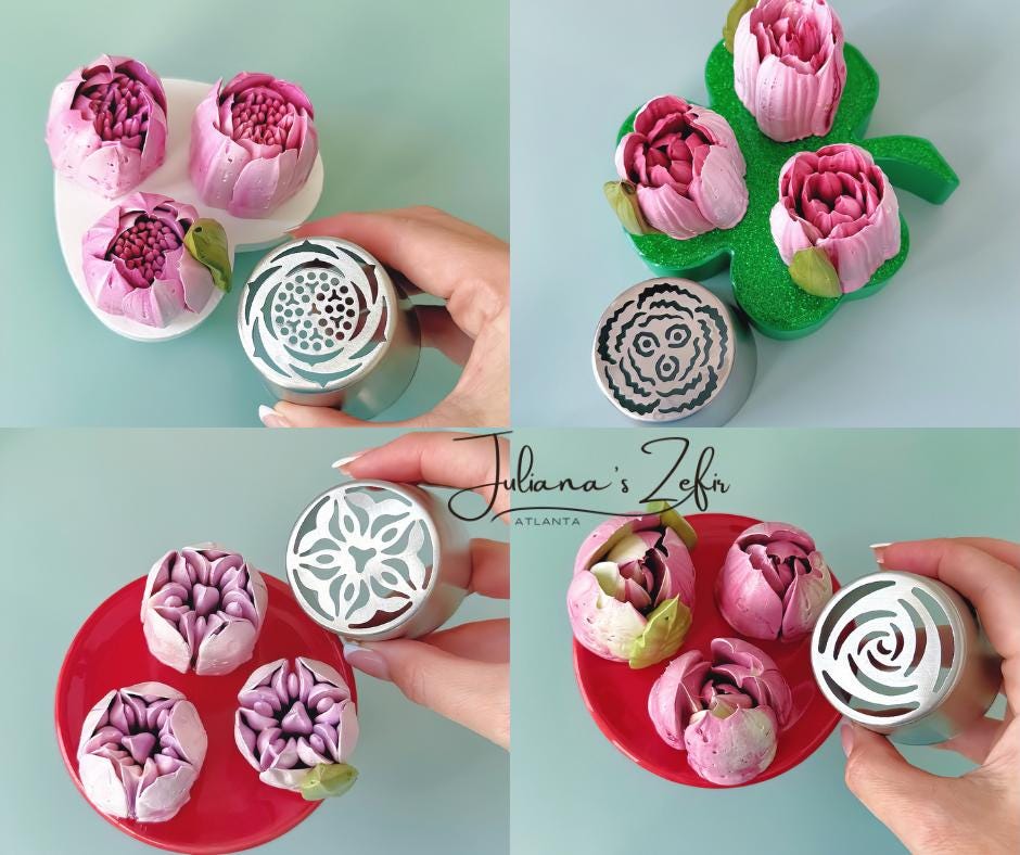 XL Russian Tulip Piping Tips, Stainless Steel Flower Nozzles
