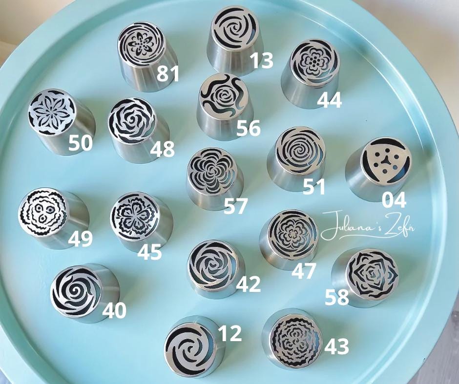 XL Russian Tulip Piping Tips, Stainless Steel Flower Nozzles
