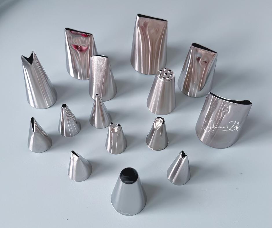 Pastry tips for zefir marshmallow flowers, zephyr piping nozzles