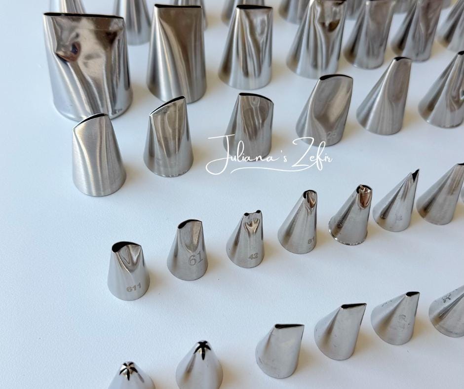Pastry tips for zefir marshmallow flowers, zephyr piping nozzles