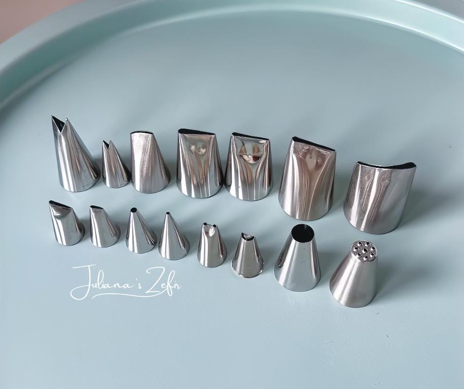 Pastry tips for zefir marshmallow flowers, zephyr piping nozzles