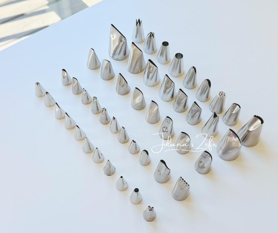 Pastry tips for zefir marshmallow flowers, zephyr piping nozzles