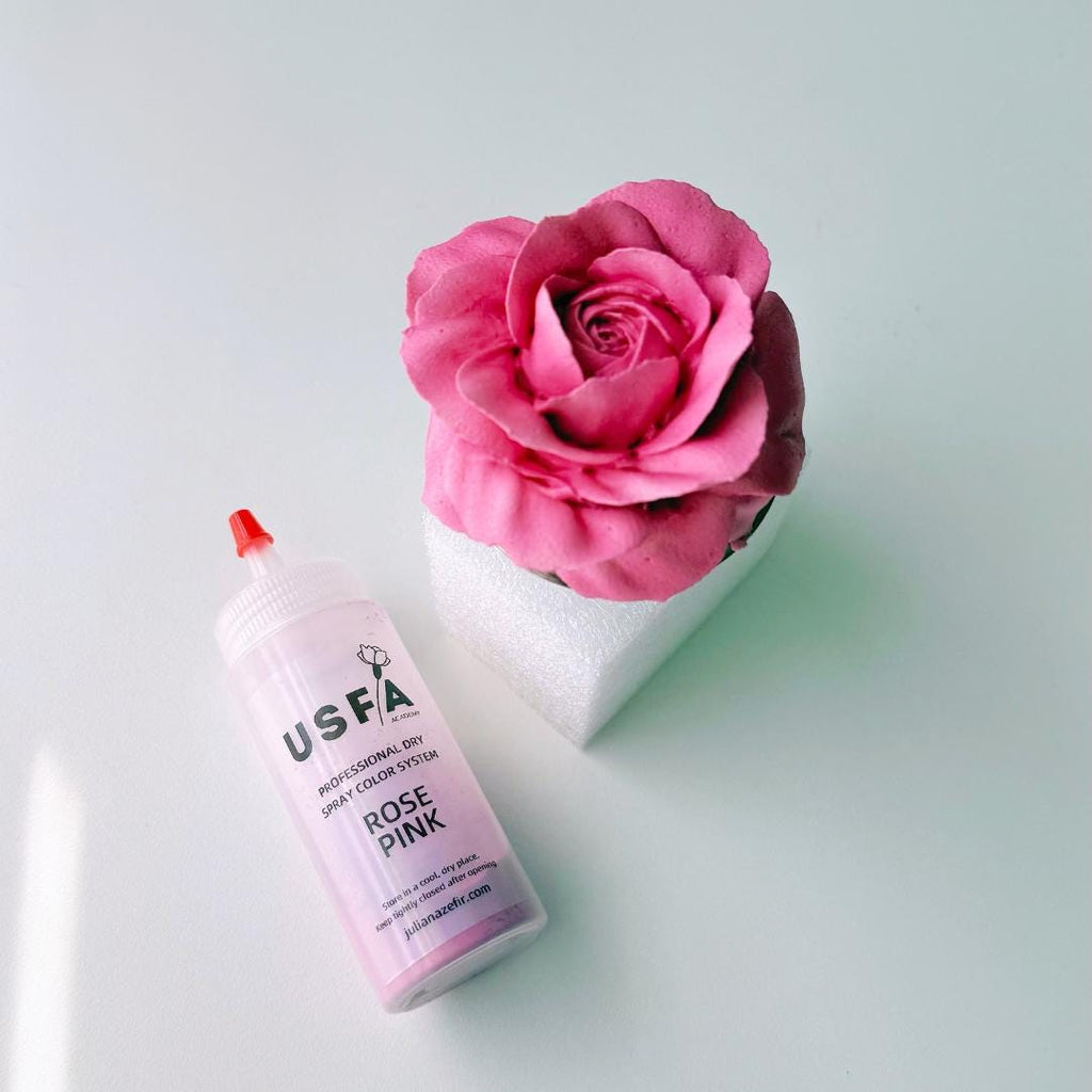 Rose Pink Dry Spray Color System – Airbrush Alternative for Piped Flowers