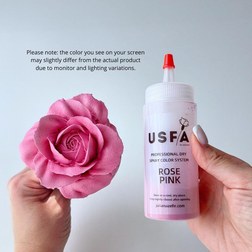 Rose Pink Dry Spray Color System – Airbrush Alternative for Piped Flowers