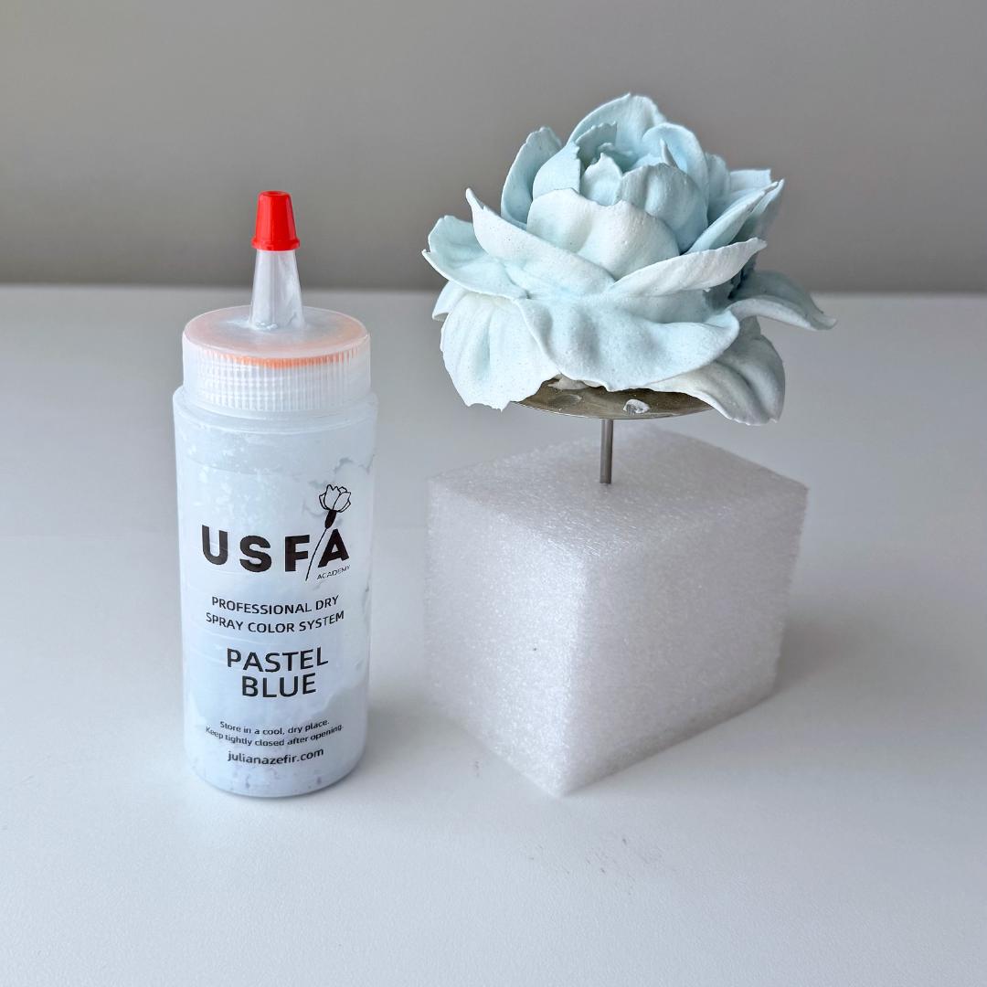 Pastel Blue Dry Spray Color System – Airbrush Alternative for Piped Flowers