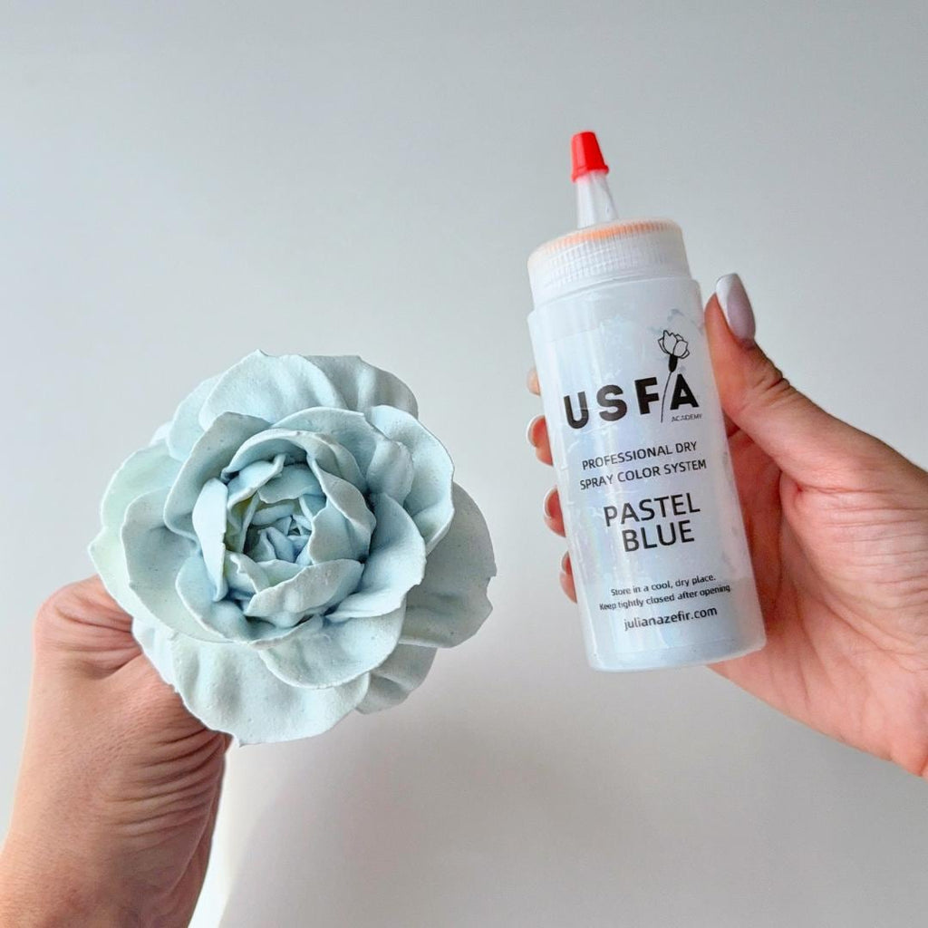 Pastel Blue Dry Spray Color System – Airbrush Alternative for Piped Flowers