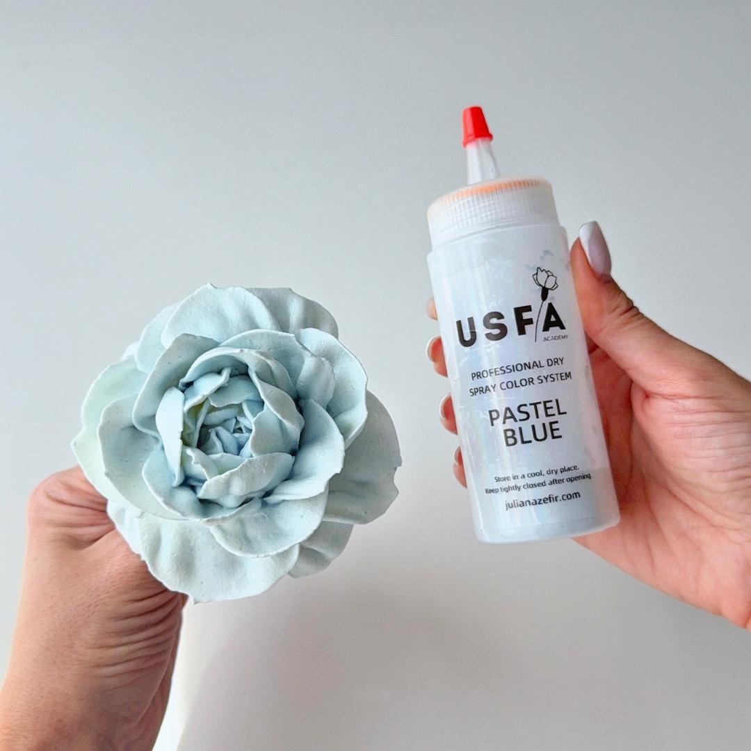 Pastel Blue Dry Spray Color System – Airbrush Alternative for Piped Flowers