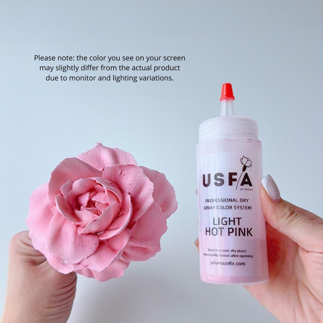 Light Hot Pink Dry Spray Color System – Airbrush Alternative for Piped Flowers
