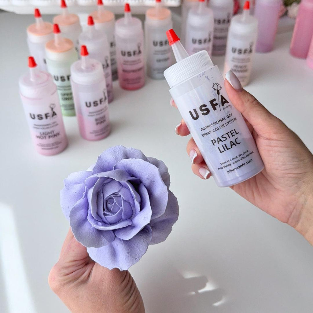Pastel Lilac Dry Spray Color System – Airbrush Alternative for Piped Flowers