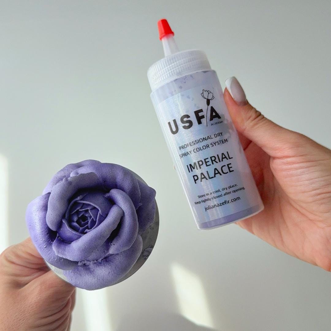 Vivid Palette Dry Spray Color System – Zefir Piped Flower Baking Decorations (Set of 5)