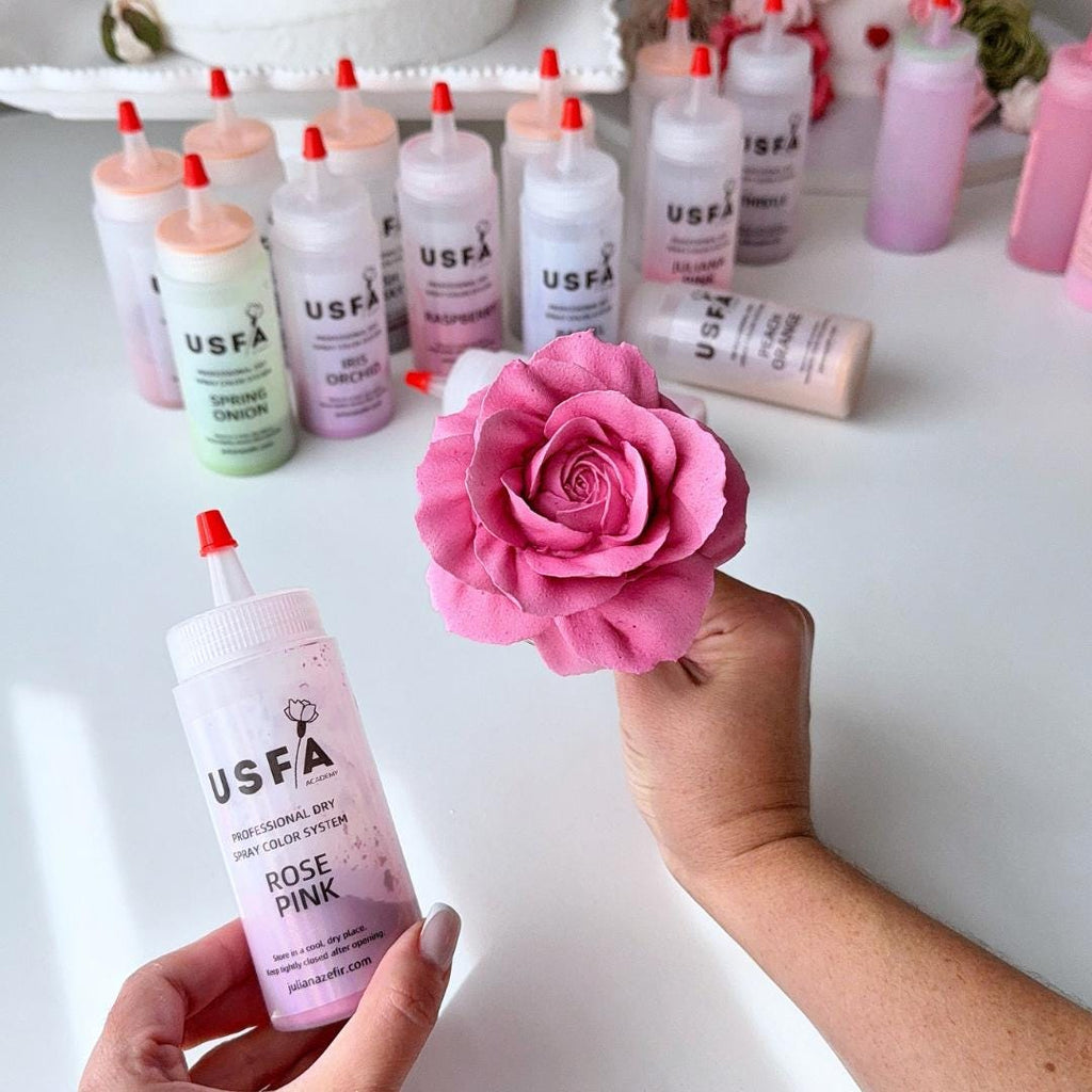 Rose Pink Dry Spray Color System – Airbrush Alternative for Piped Flowers