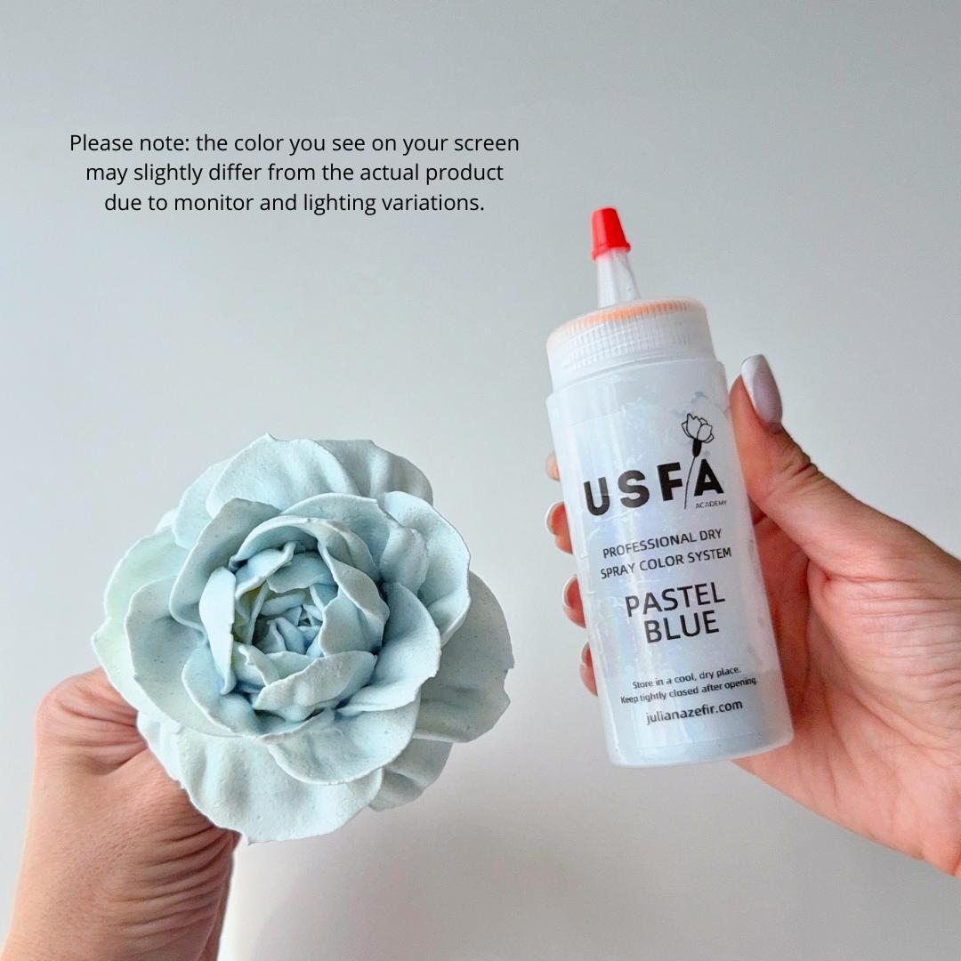 Pastel Blue Dry Spray Color System – Airbrush Alternative for Piped Flowers