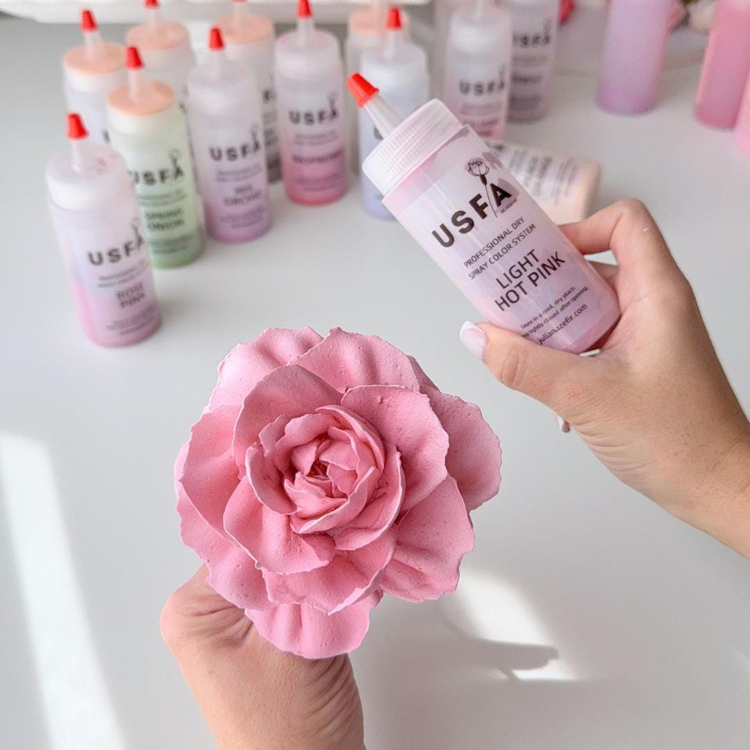 Light Hot Pink Dry Spray Color System – Airbrush Alternative for Piped Flowers