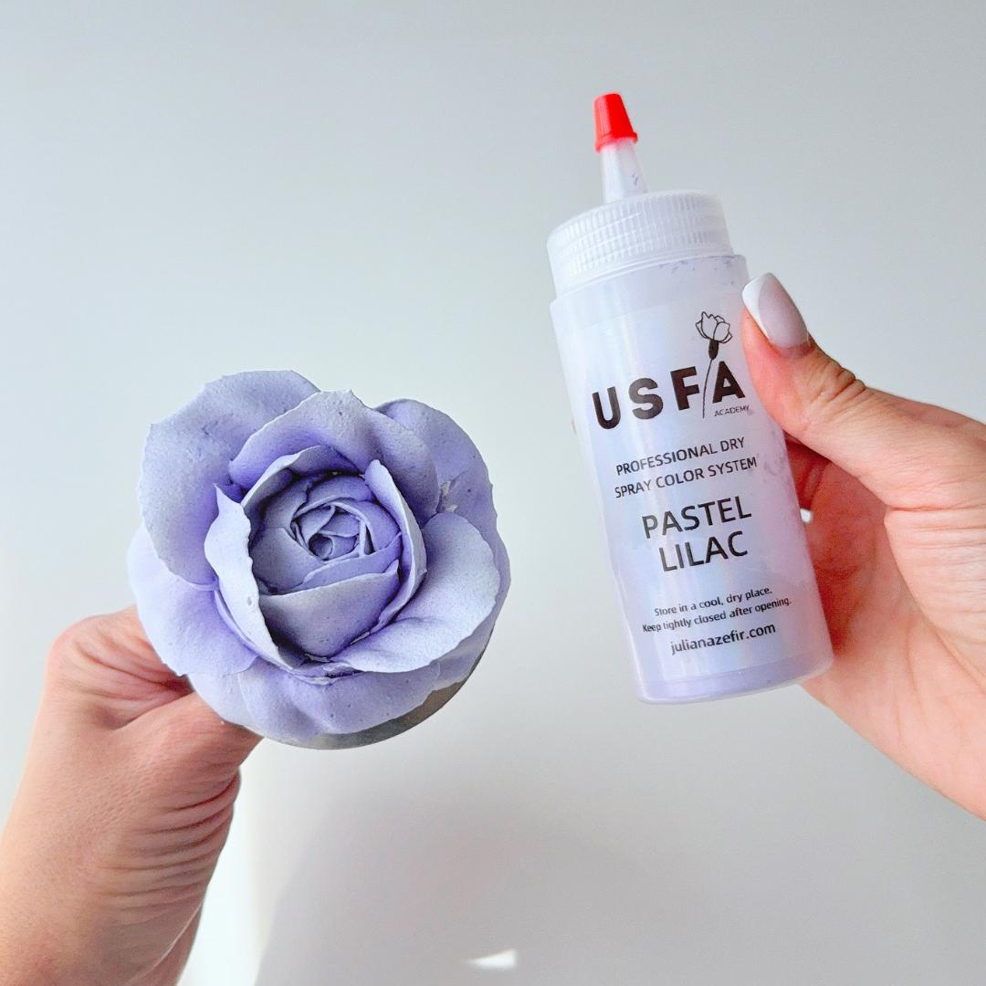 Pastel Lilac Dry Spray Color System – Airbrush Alternative for Piped Flowers