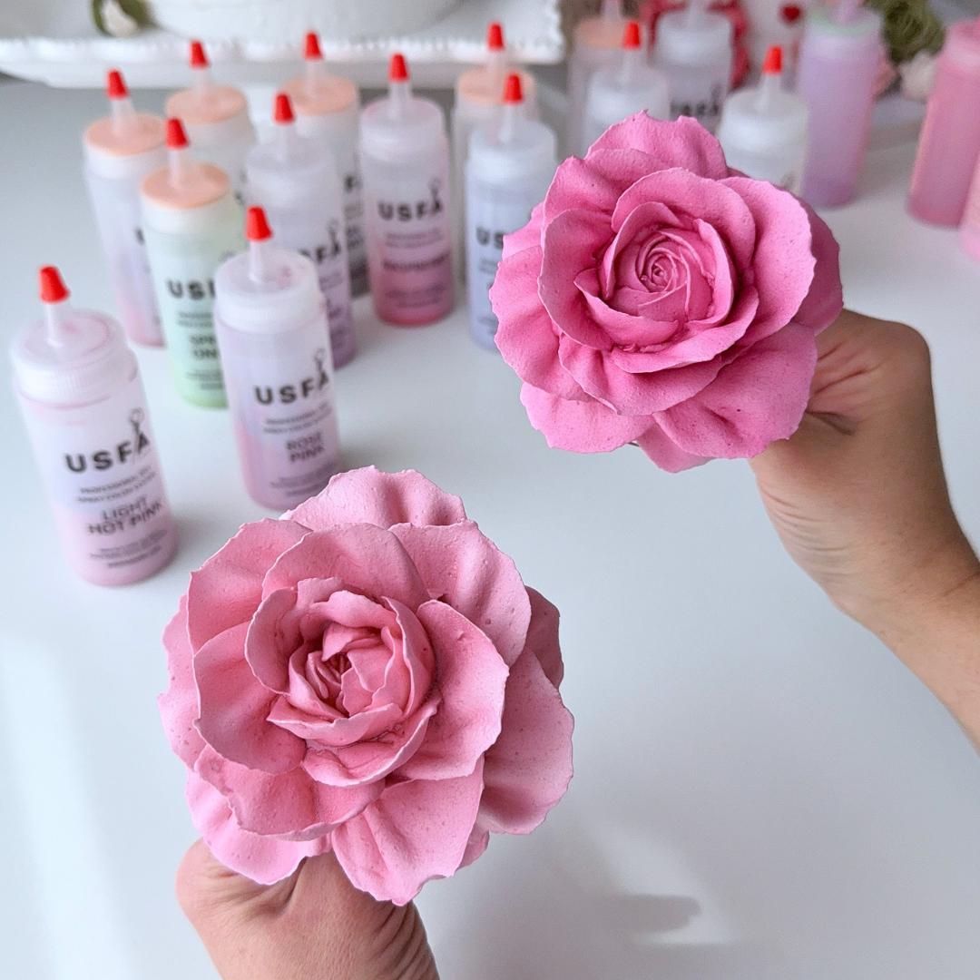 Romantic Palette Dry Spray Color System – Piped Flower Baking Decorations (Set of 5)
