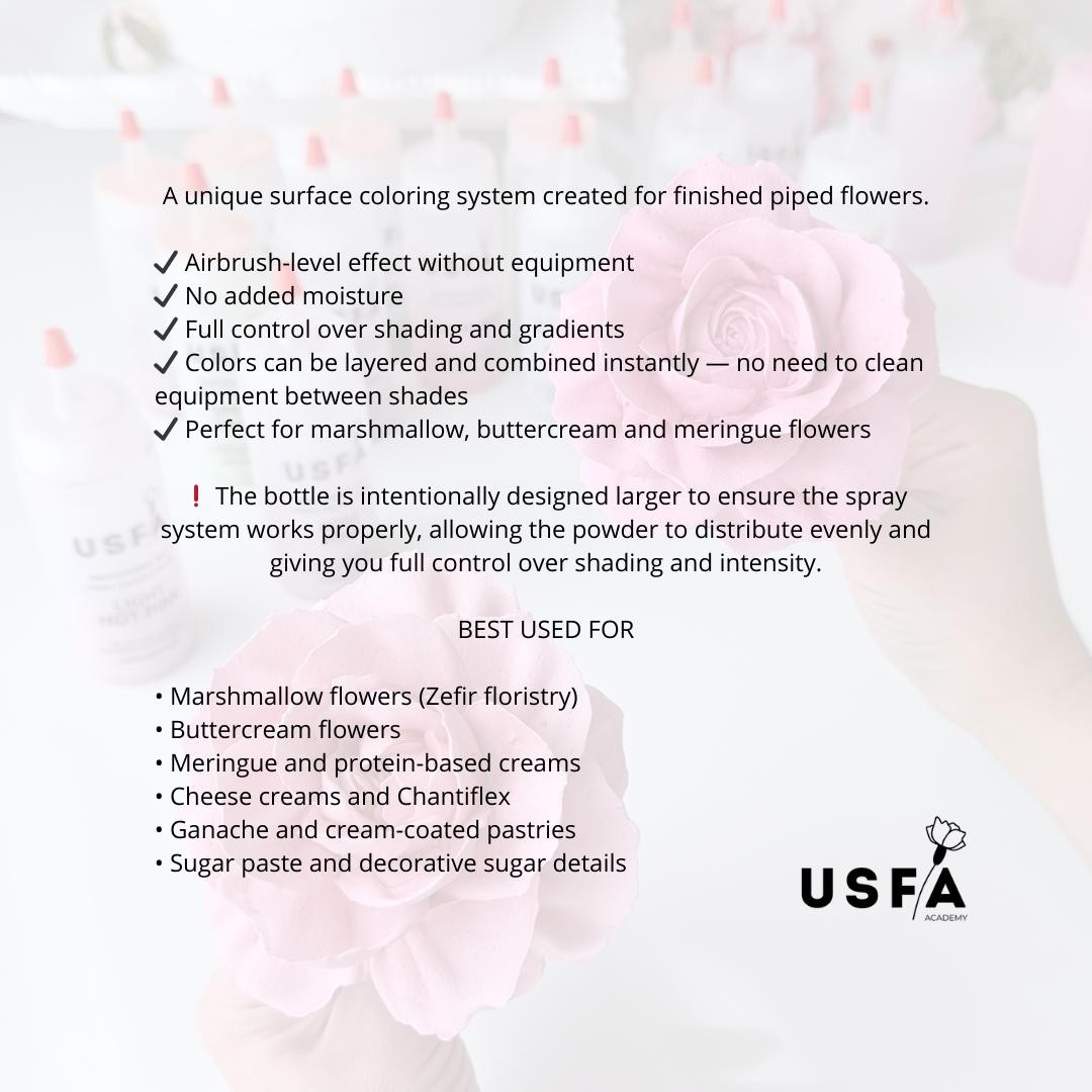 Tea Rose Dry Spray Color System – Airbrush Alternative for Piped Flowers