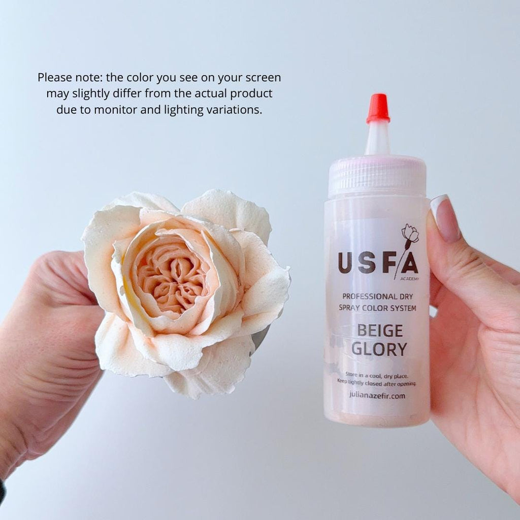 Beige Glory Dry Spray Color System – Airbrush Alternative for Piped Flowers