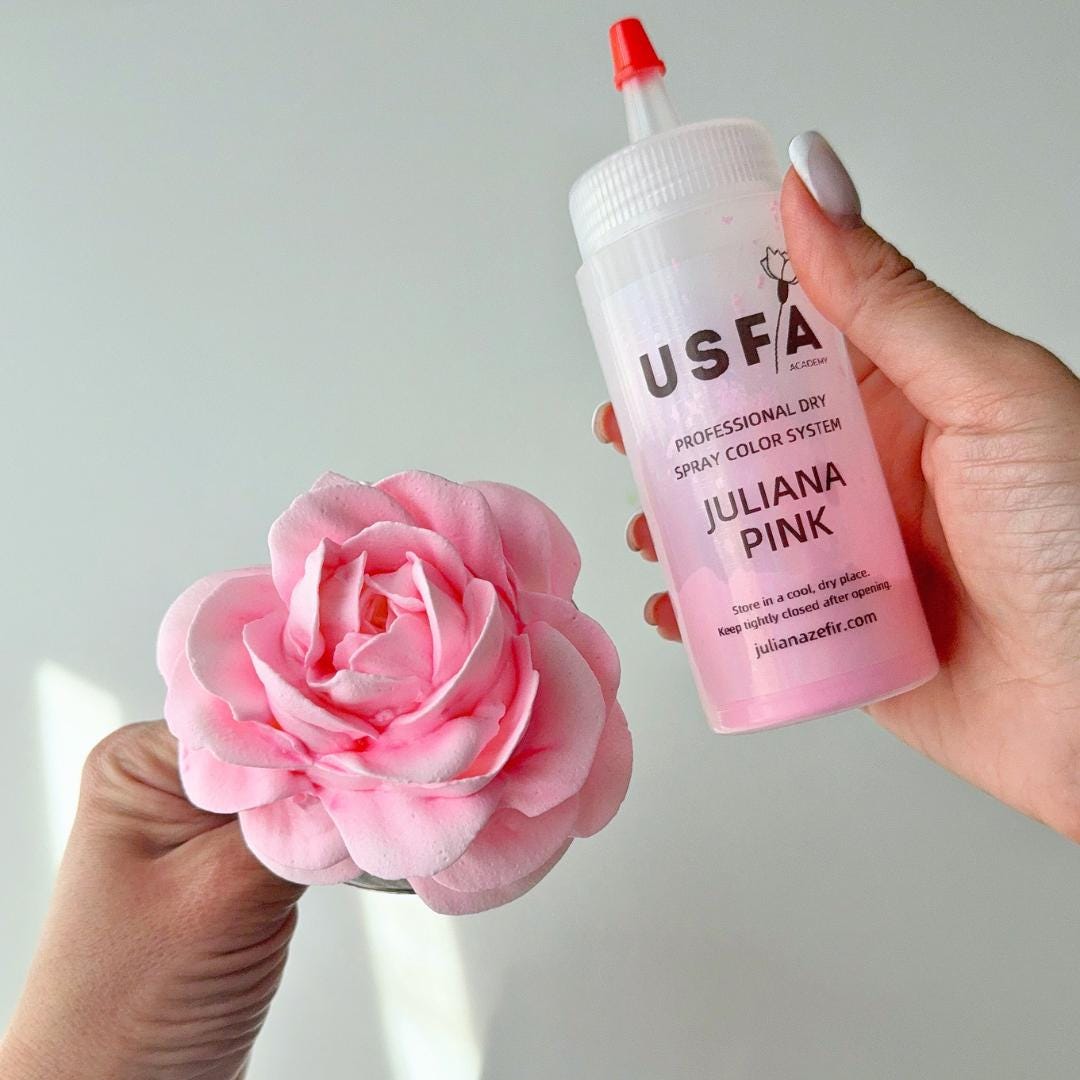 Juliana Pink Dry Spray Color System – Airbrush Alternative for Piped Flowers