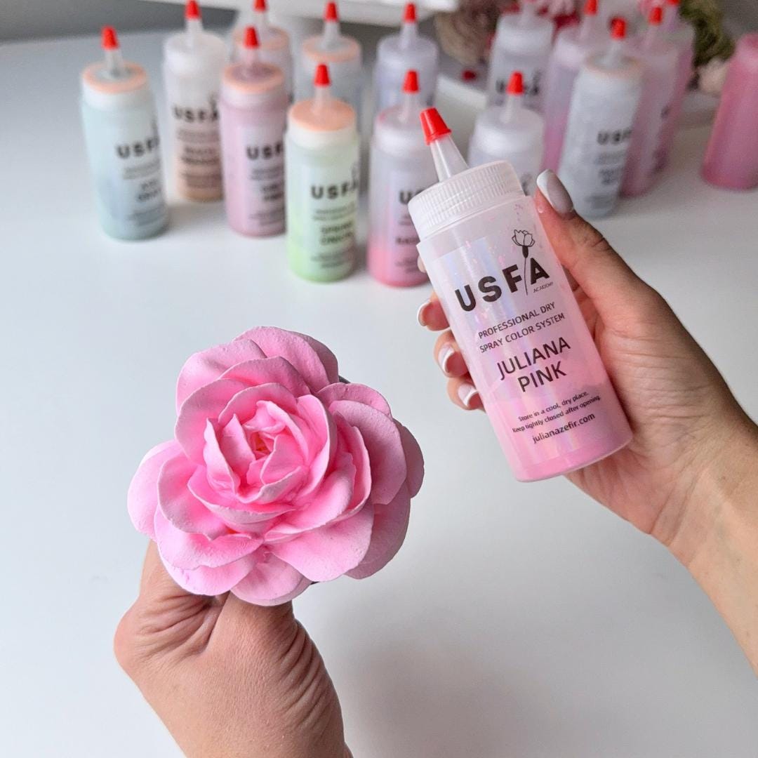 Juliana Pink Dry Spray Color System – Airbrush Alternative for Piped Flowers