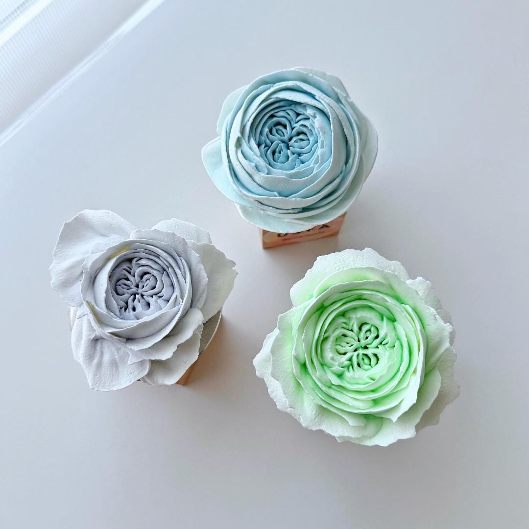 Pastel Palette Dry Spray Color System – Zefir Piped Flower Baking Decorations (Set of 5)