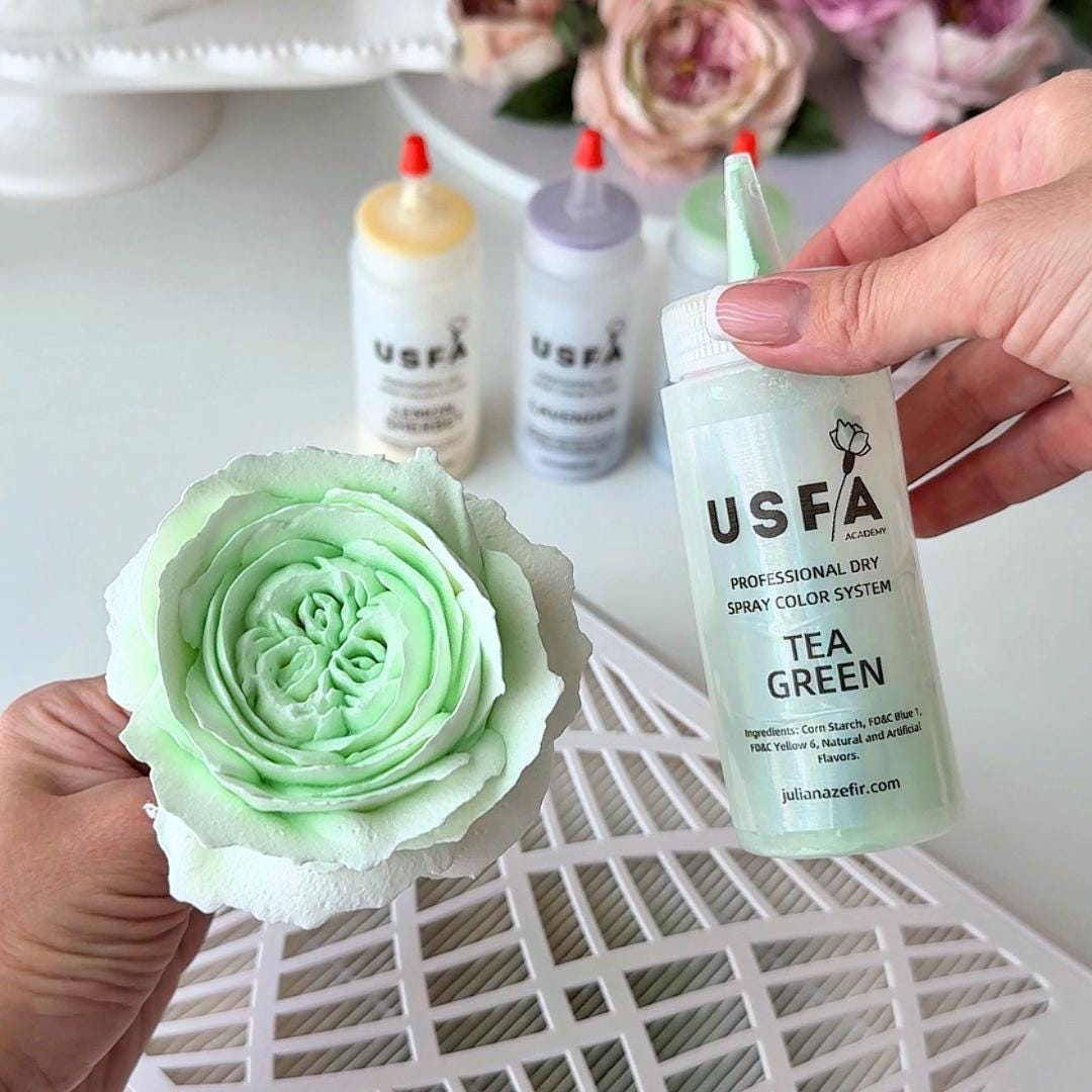 Pastel Palette Dry Spray Color System – Zefir Piped Flower Baking Decorations (Set of 5)