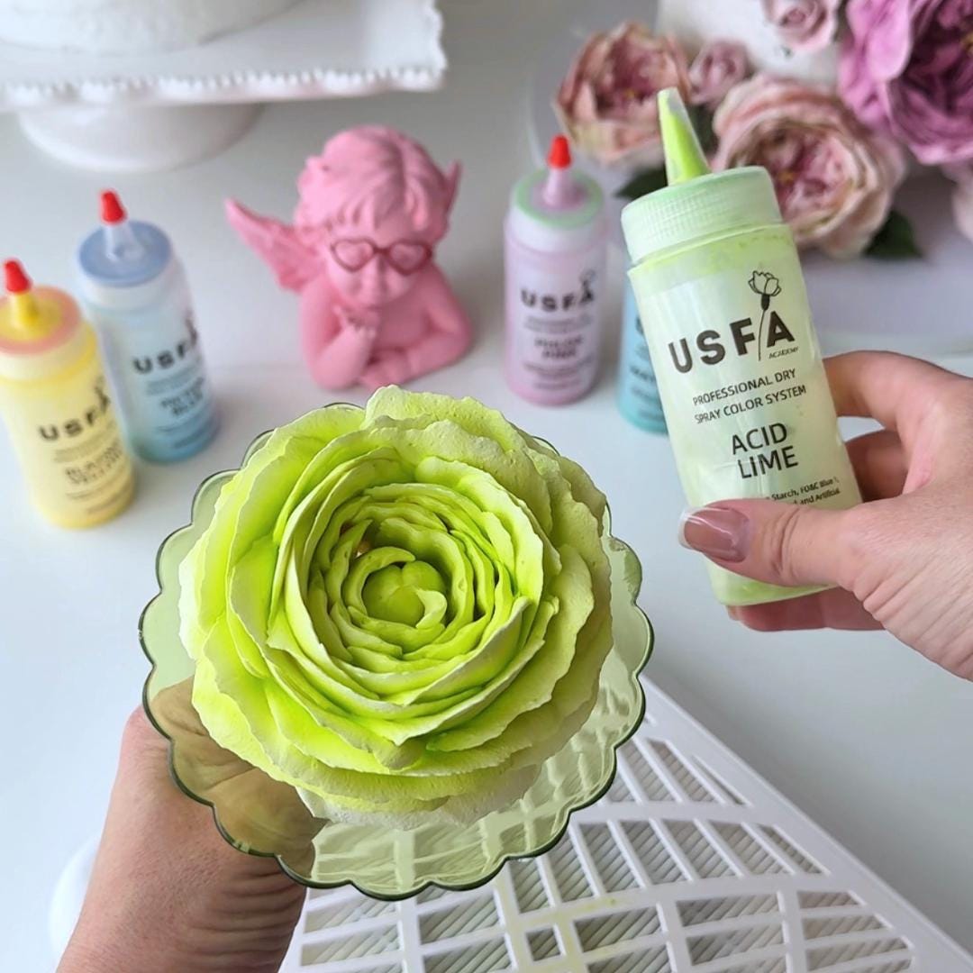 Neon Palette Dry Spray Color System – Zefir Piped Flower Baking Decorations (Set of 5)