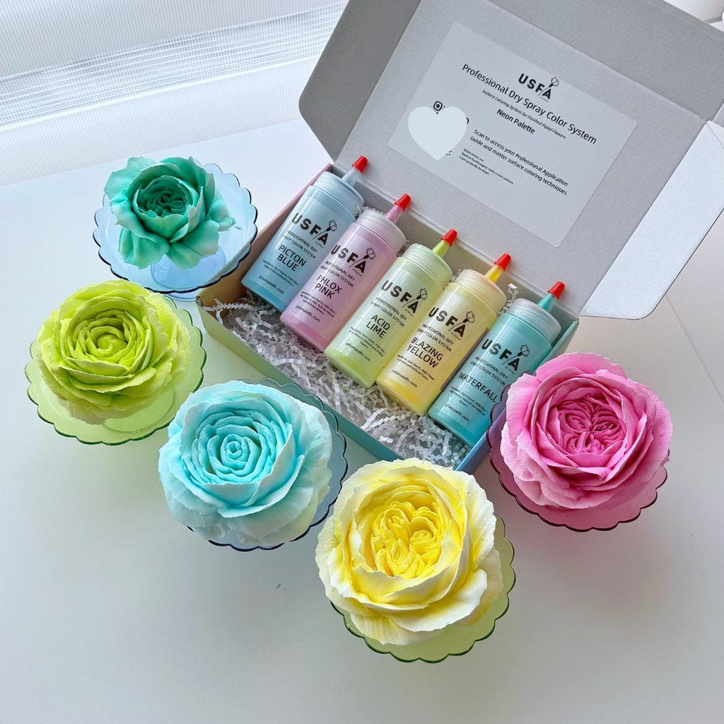 Neon Palette Dry Spray Color System – Zefir Piped Flower Baking Decorations (Set of 5)