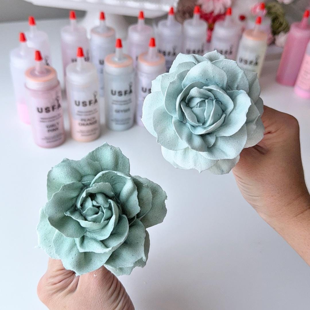 Soft Palette Dry Spray Color System – Zefir Piped Flower Baking Decorations (Set of 5)