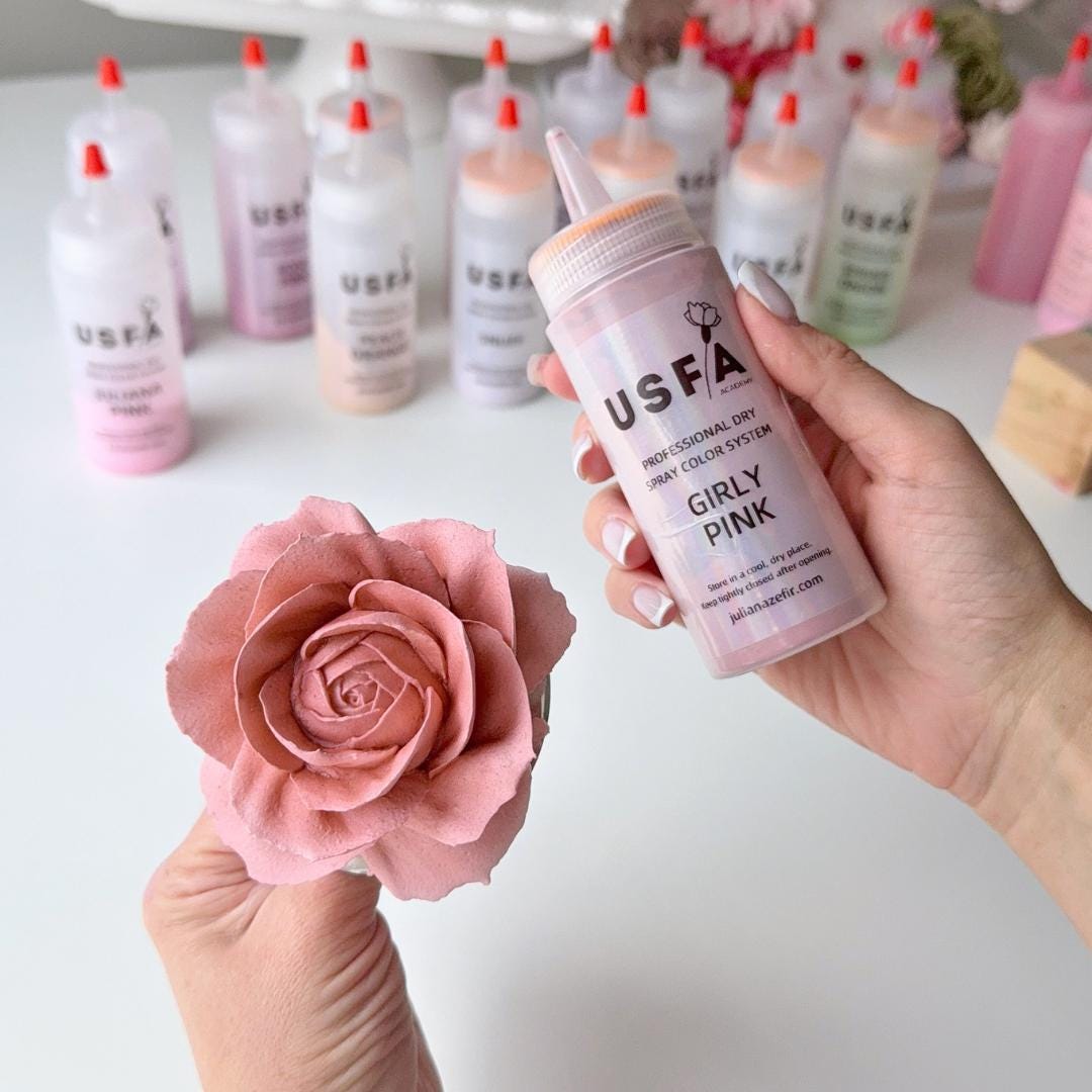 Soft Palette Dry Spray Color System – Zefir Piped Flower Baking Decorations (Set of 5)
