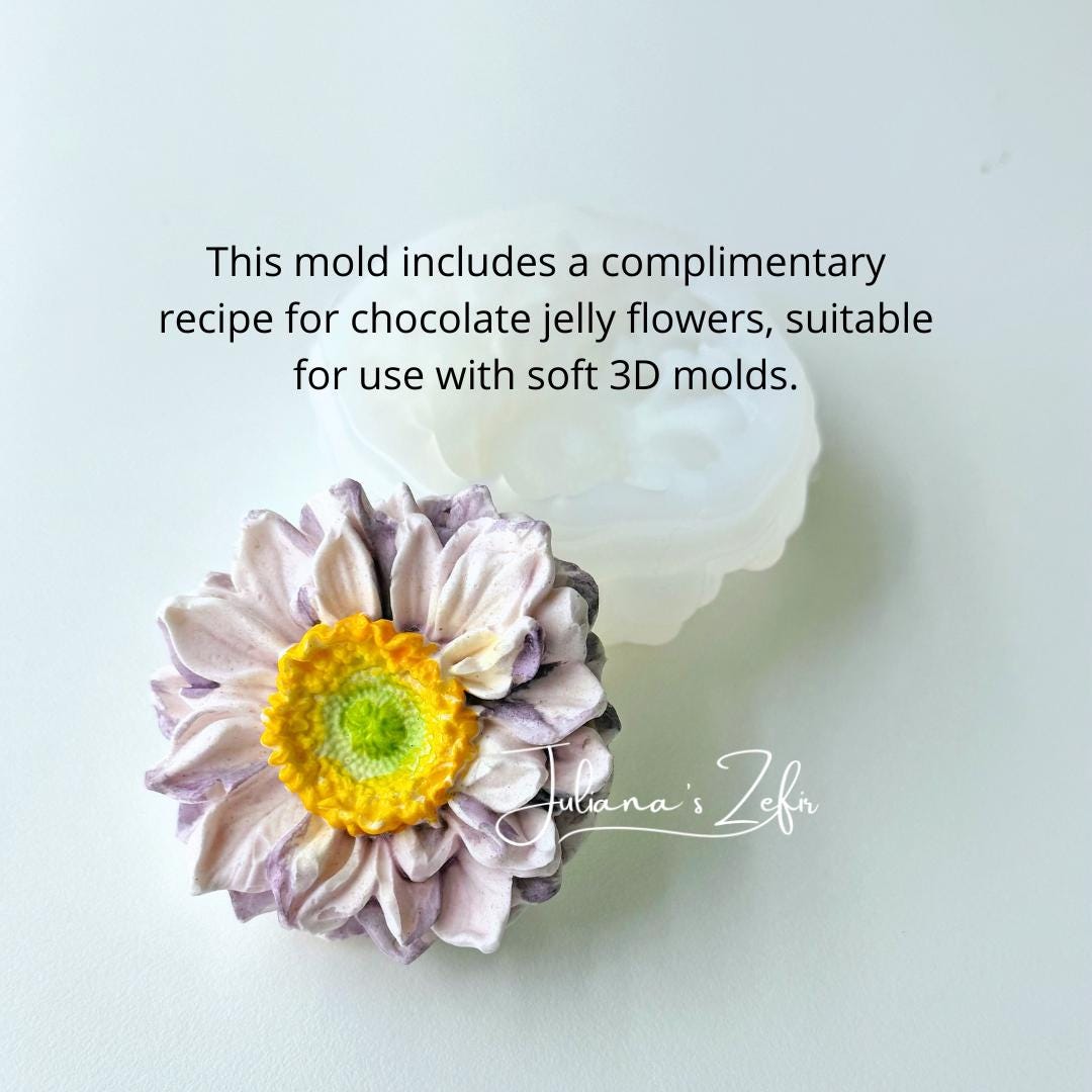 Gerbera Silicone Mold | food grade marshmallow zefir decorating tool