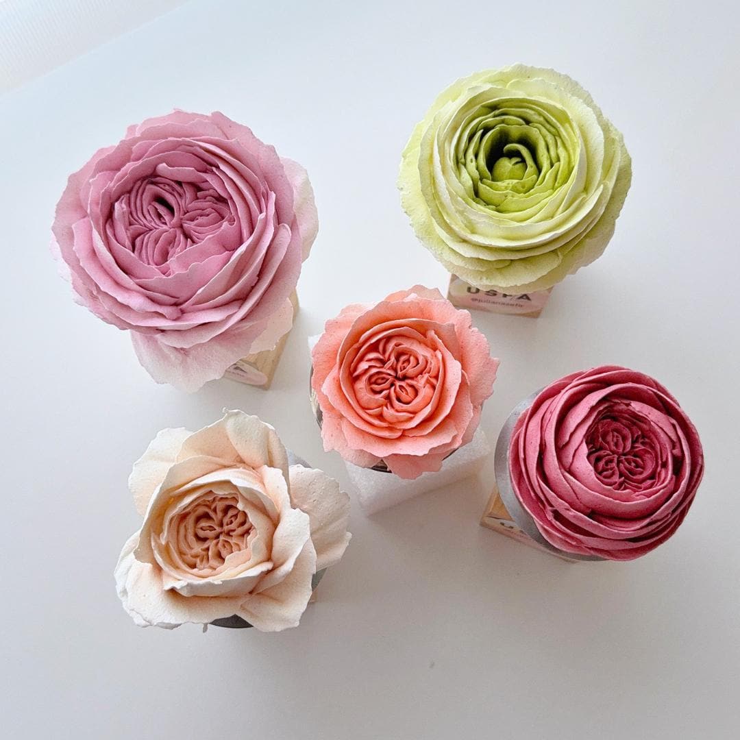 Elegance Palette Dry Spray Color System – Zefir Piped Flower Baking Decorations (Set of 5)