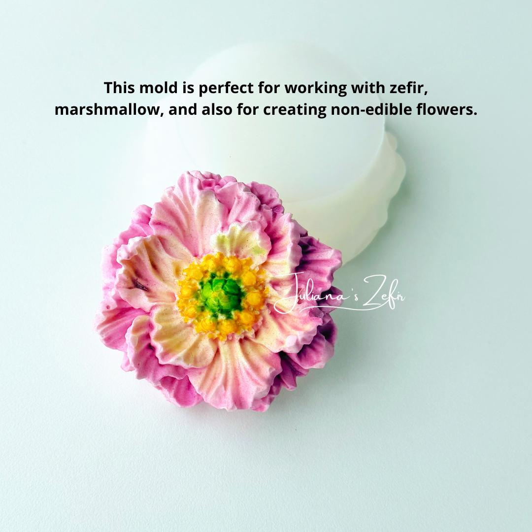 Peony First Arrival Silicone Mold | food grade marshmallow zefir decorating tool