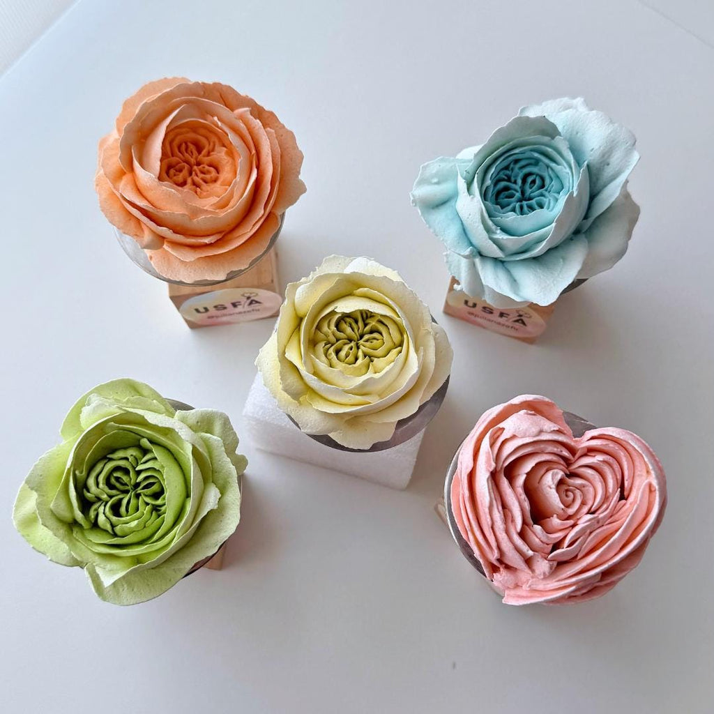 Natural Palette Dry Spray Color System – Zefir Piped Flower Baking Decorations (Set of 5)