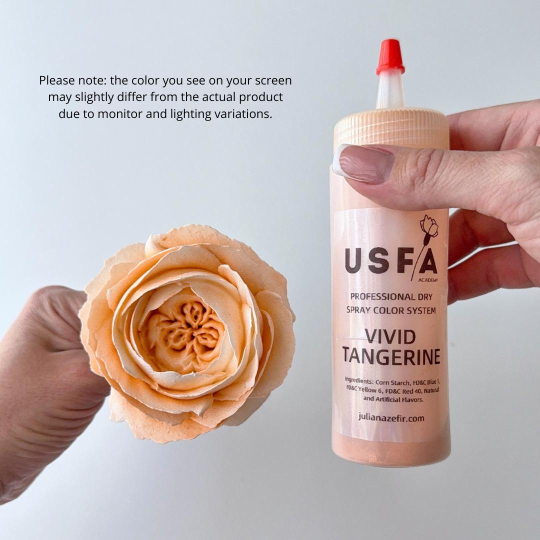 Vivid Tangerine Dry Spray Color System – Airbrush Alternative for Piped Flowers