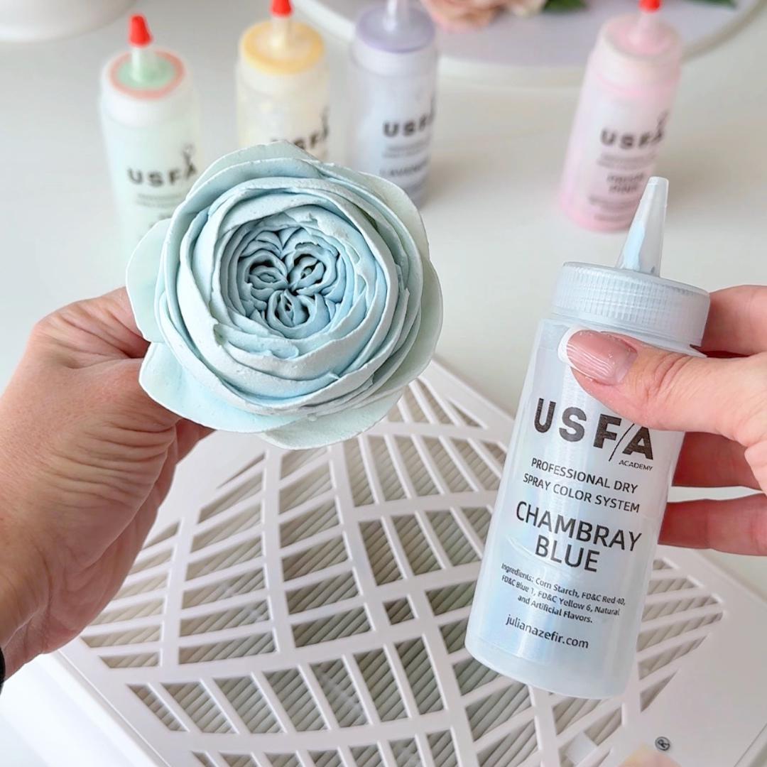 Pastel Palette Dry Spray Color System – Zefir Piped Flower Baking Decorations (Set of 5)