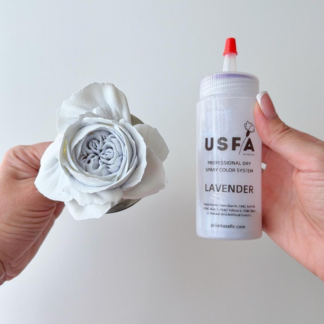 Lavender Dry Spray Color System – Airbrush Alternative for Piped Flowers
