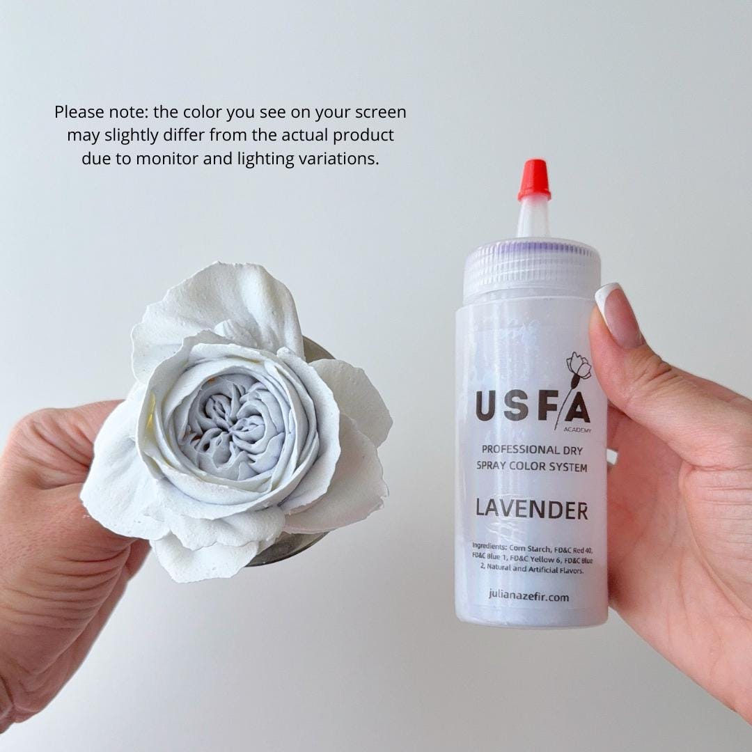 Lavender Dry Spray Color System – Airbrush Alternative for Piped Flowers