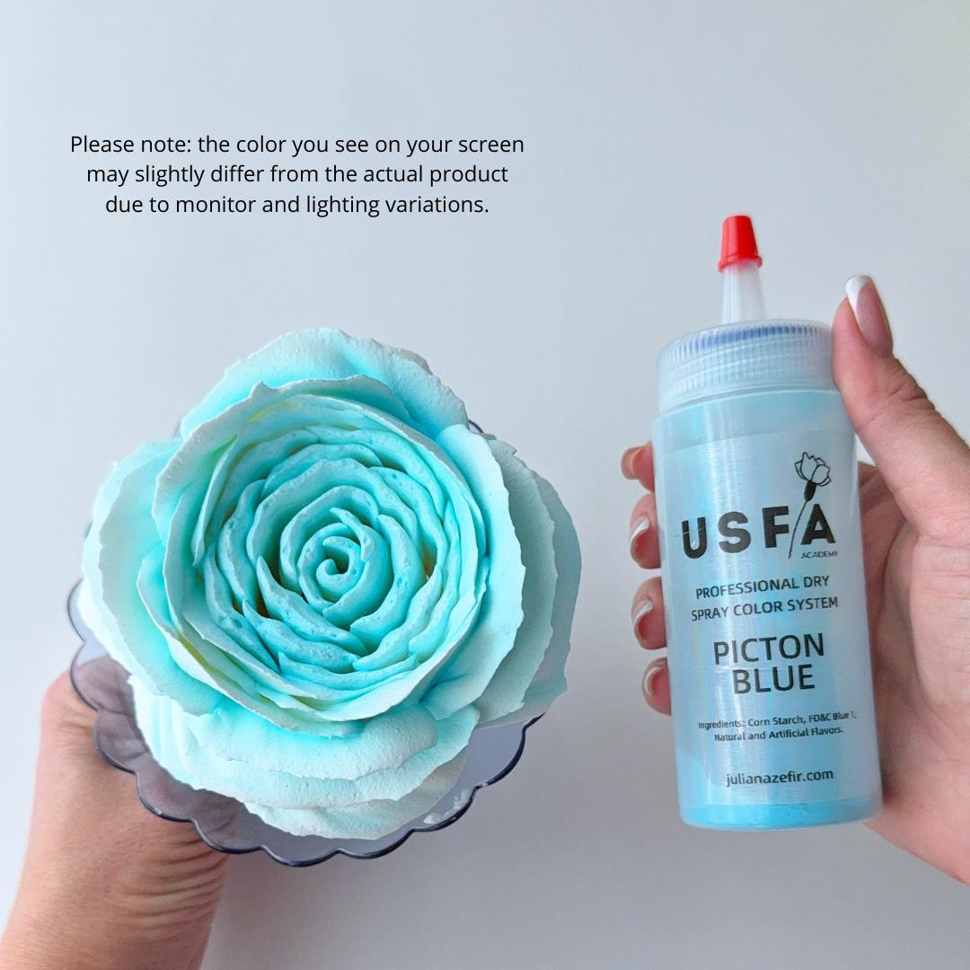 Picton Blue Dry Spray Color System – Airbrush Alternative for Piped Flowers