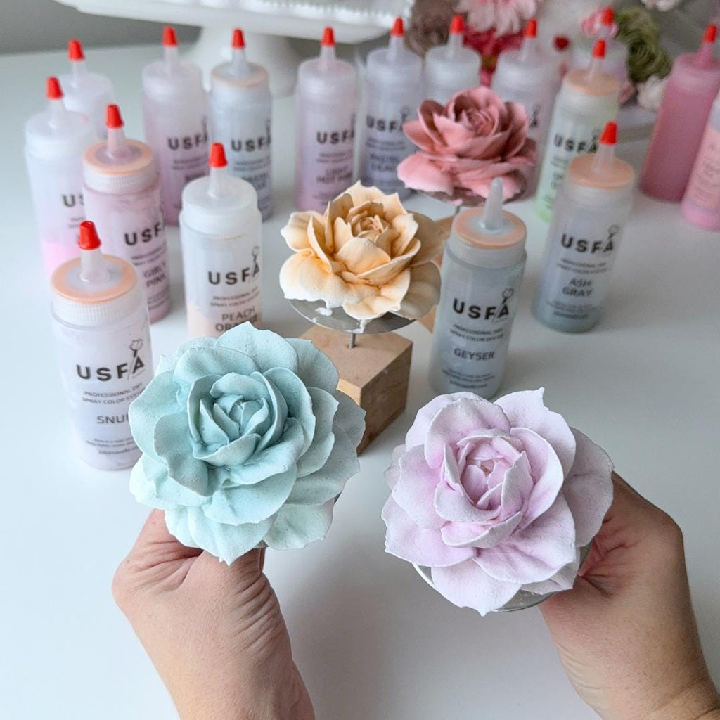 Soft Palette Dry Spray Color System – Zefir Piped Flower Baking Decorations (Set of 5)