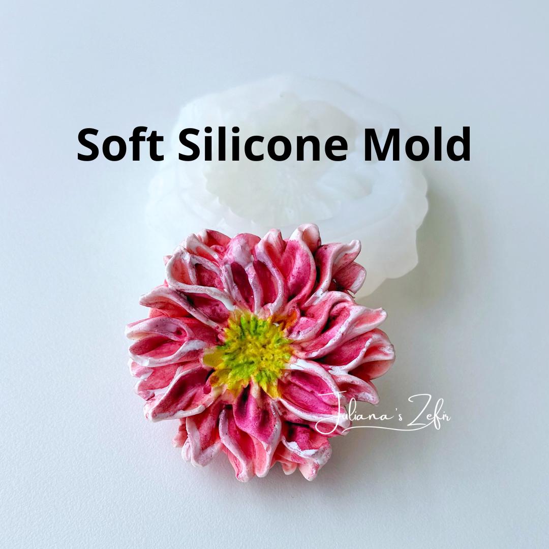 Chrysanthemum Bolte Soft Silicone Mold | food grade marshmallow zefir decorating tool