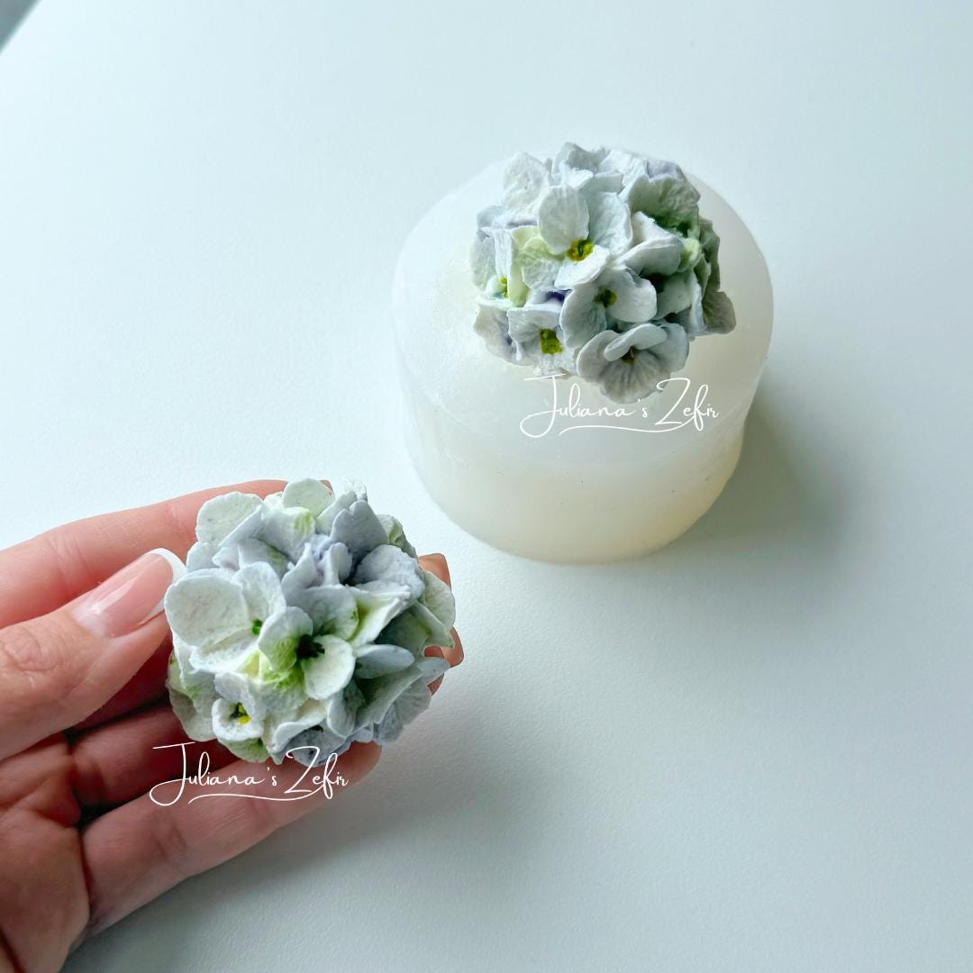 Hydrangea Small Soft Silicone Mold | food grade marshmallow zefir decorating tool