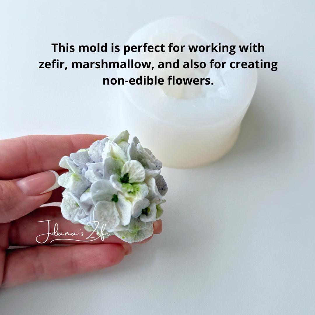 Hydrangea Small Soft Silicone Mold | food grade marshmallow zefir decorating tool