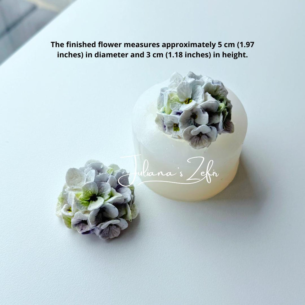 Hydrangea Small Soft Silicone Mold | food grade marshmallow zefir decorating tool
