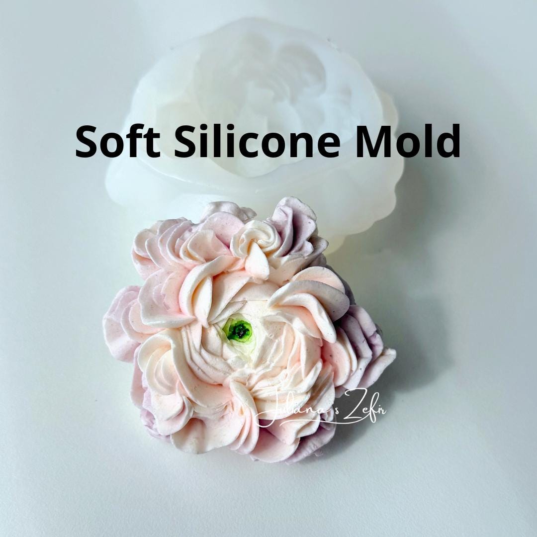 Ranunculus Silicone Mold | food grade marshmallow zefir decorating tool